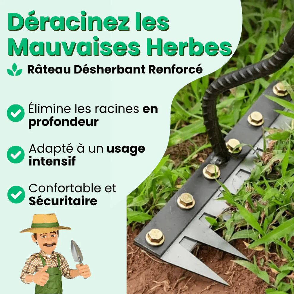 Râteau Désherbant  Renforcé Par Une Lame