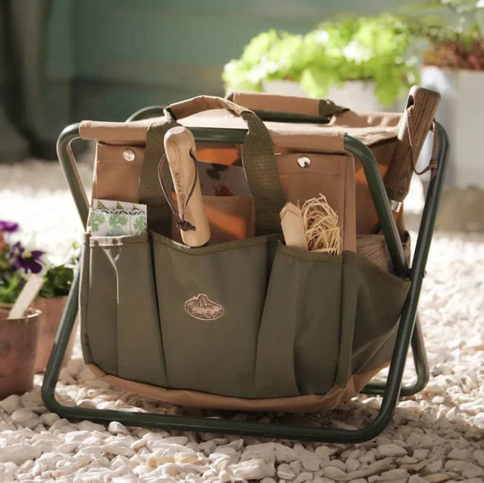 Sac de jardinage avec siège pliant