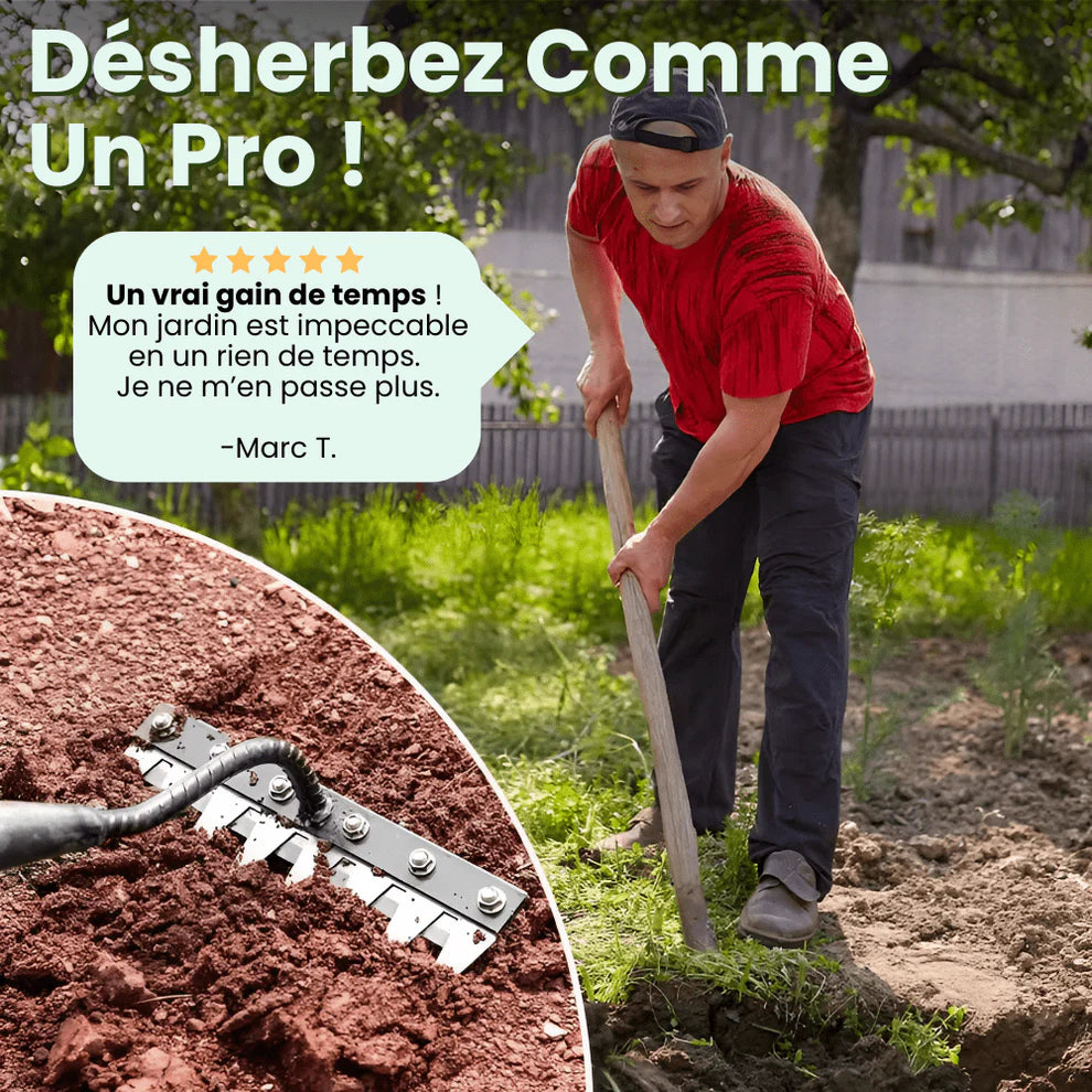 Râteau Désherbant  Renforcé Par Une Lame
